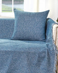 Διακοσμητική Μαξιλαροθήκη Charisma Cotton Stripe Blue 57X57